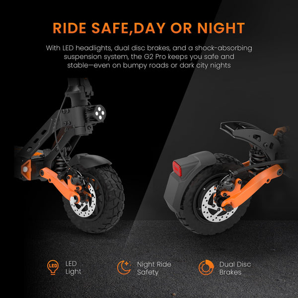 KuKirin G2 Pro 2025 – 600W E-Scooter, 45 km/h Max Speed, 120 km Range, 120 kg Load Capacity