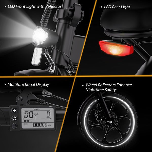 BK5S Folding Electric Bike – 250W, 25 km/h, Removable Battery